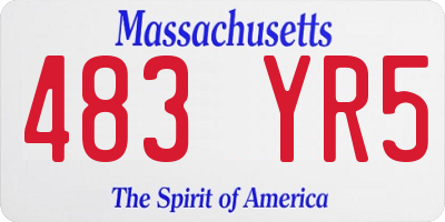 MA license plate 483YR5