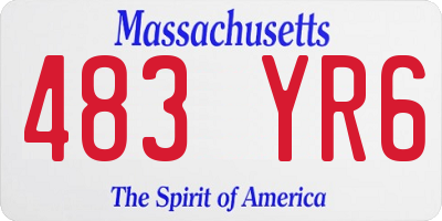 MA license plate 483YR6