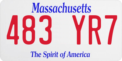 MA license plate 483YR7