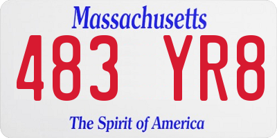 MA license plate 483YR8