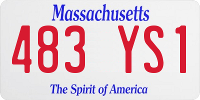 MA license plate 483YS1