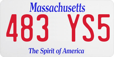 MA license plate 483YS5