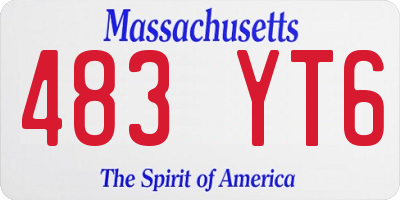MA license plate 483YT6