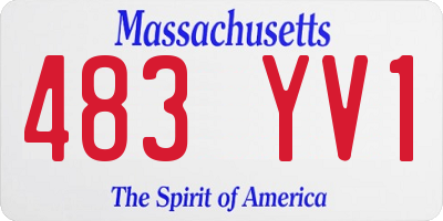 MA license plate 483YV1