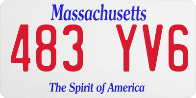 MA license plate 483YV6
