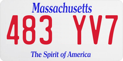 MA license plate 483YV7