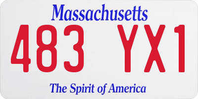 MA license plate 483YX1