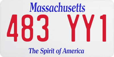 MA license plate 483YY1