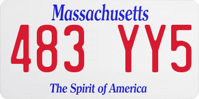 MA license plate 483YY5