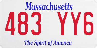 MA license plate 483YY6