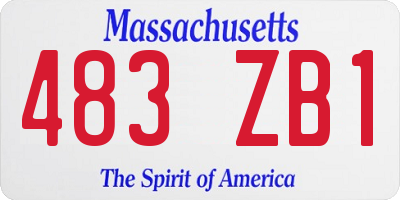 MA license plate 483ZB1