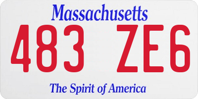 MA license plate 483ZE6