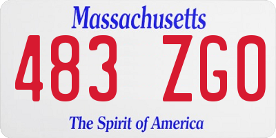 MA license plate 483ZG0