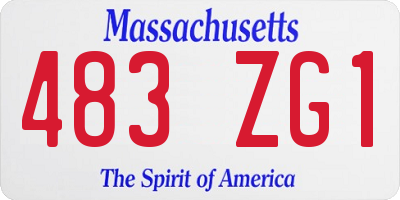 MA license plate 483ZG1