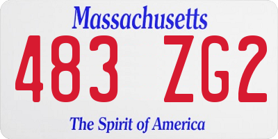 MA license plate 483ZG2