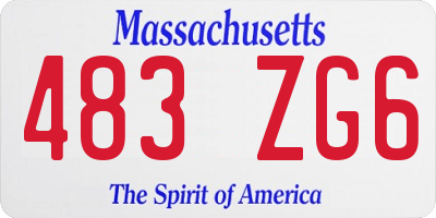 MA license plate 483ZG6