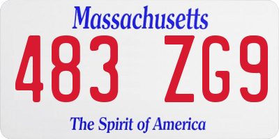 MA license plate 483ZG9