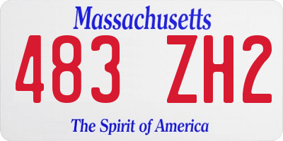MA license plate 483ZH2