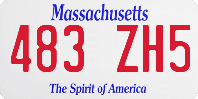 MA license plate 483ZH5