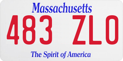 MA license plate 483ZL0