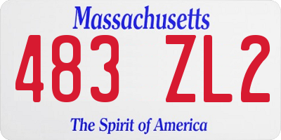 MA license plate 483ZL2