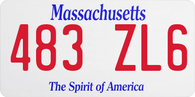 MA license plate 483ZL6