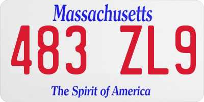 MA license plate 483ZL9