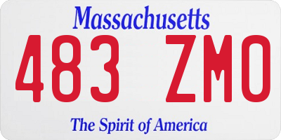 MA license plate 483ZM0
