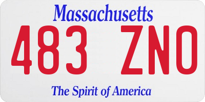 MA license plate 483ZN0