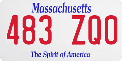 MA license plate 483ZQ0