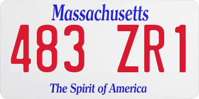 MA license plate 483ZR1