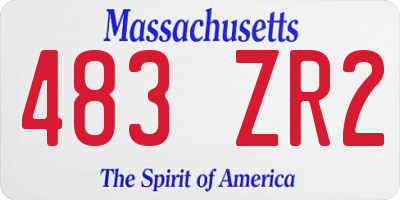 MA license plate 483ZR2