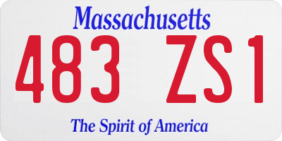 MA license plate 483ZS1