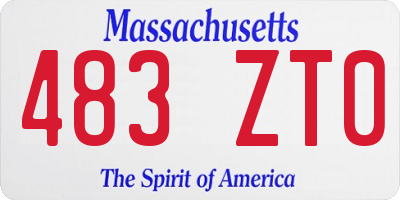 MA license plate 483ZT0