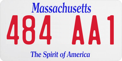 MA license plate 484AA1