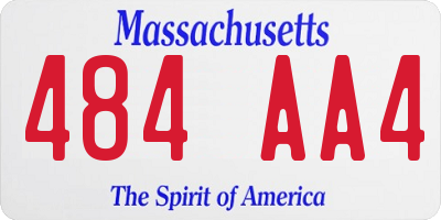MA license plate 484AA4