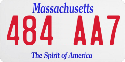 MA license plate 484AA7