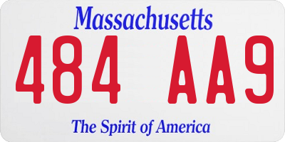 MA license plate 484AA9