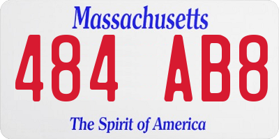 MA license plate 484AB8