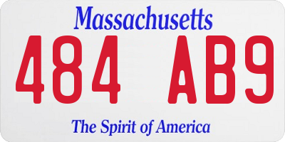 MA license plate 484AB9