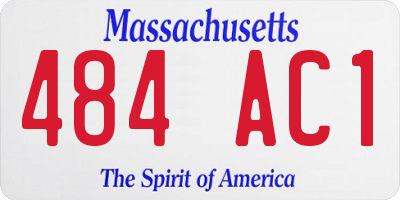 MA license plate 484AC1