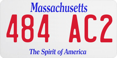 MA license plate 484AC2