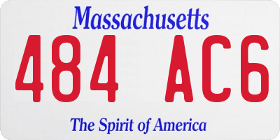 MA license plate 484AC6