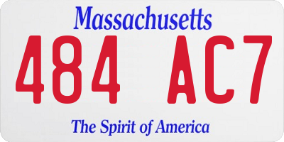 MA license plate 484AC7