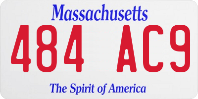 MA license plate 484AC9