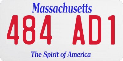 MA license plate 484AD1