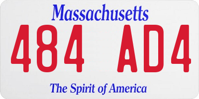 MA license plate 484AD4