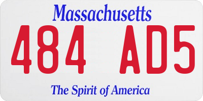 MA license plate 484AD5