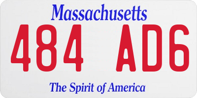 MA license plate 484AD6
