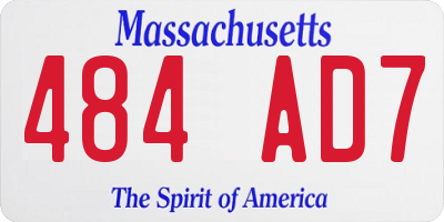 MA license plate 484AD7